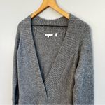 Vince Cashmere Alpaca Wool Long Sweater V-Neck Dress Charcoal Grey Extra Small Photo 2