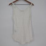 Femme Fatale White Lace Trim V Neck Cami Lingerie Top Made in Italy Size L Photo 5