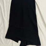 Pinko Asymmetrical Black Knitted Wool Pencil Skirt In S Photo 0