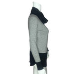 RAYA Sweater Womens XS Gray Black Colorblock Cowl Neck Basic Neutral Minimalist Photo 1