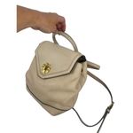 Tory Burch Kira pink backpack with gold twist clasp- shows wear on clasp but sti Photo 4