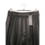 NWT Vacate‎ The Label Kyoto Noir Stripe Satin Wide Leg Pants Size Small Black Photo 2