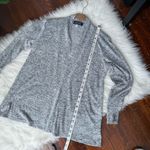 Heather Charcoal Open cardigan sweater Grey Gray Photo 6
