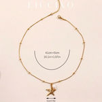 Handmade Starfish and natural pearl charms daily wear necklace fairy and dainty Photo 2