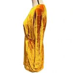 & Other Stories & Other Stories Golden Yellow Velvet Mini Dress Open Back Size 4 Photo 5