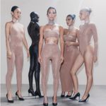  Jelly Sheer intimates Halter Catsuit Sienna Swarovski Skims  size L‎ Photo 1