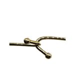 Talbots  Gold Tone Torque Necklace Slide Pendant Black Round Cabochon Choker Coll Photo 3