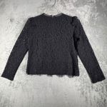 EXPRESS Blouse Lace Top Mock Neck Feminine Gothic Whimsygoth Party Black Size M Photo 2