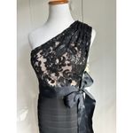 Cache Vintage 90s Caché One-Shoulder Black Formal Gown SZ 2 Elegant Evening Dress Photo 9