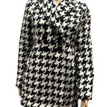 Candie's  Vintage Houndstooth Double Breasted Pea Coat Bow Back Pockets Medium Photo 2