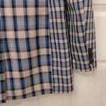Treasure & Bond NWOT Mixed Plaids Oversized Blazer in Blue and Cream Photo 8