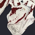 Ree Bees Chic White & Brown One Piece Swimsuit With Bold Cutouts Photo 11