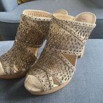 BCBG Max Azria Galinac Peep Toe Leather Mules size 9 Photo 3