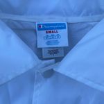 Champion  Size Small Cropped Coaches Jacket Windbreakereaker White with Logo Photo 7