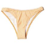 Gianni Bini  Swim Suit Bottoms Womens XS Yellow White Gingham Cheeky New Photo 0