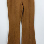 Spanx  Faux Suede Flare Leggings Pants Brown Size L G Photo 0