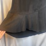 Kensie Black Faux Suede Aline Asymmetrical Ruffles Contemporary Midi Size XL Photo 4