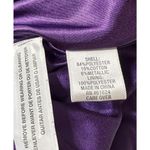 Laura Ashley  Retro Purple Snake Embossed Metallic 80’s Ruffle Jacket Lined Sz L Photo 6