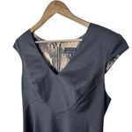 Ted Baker London Black Wool Blend Sheath Dress Size 4 Cap Sleeve V-Neck Photo 2