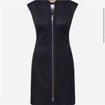 Ted Baker  Navy Textured Blue Zip Shift Dress Size‎ 1 Small 4 Photo 4