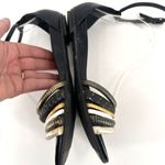 ALDO Gold Silver Metallic Strappy Women’s Flats Sandals Size 7.5 leather Photo 5