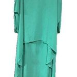 New York And Company FUN! NY and Company 7th AVE. Green Hi-Lo Blouse w. Peek-a-Boo Shoulders - Size S Photo 0