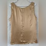 Pendleton NWT  crew neck bronze/gold wide strap fully lined 100% silk tank;  L Photo 5