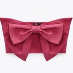 ZARA Pink Bow Crop Top Photo 0