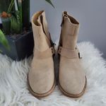 Faryl Robin Anthropologie Zink Tan Suede Harness Boots Size 6.5 Photo 1