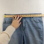 Old Navy  Size 14 Jean High Waisted Rise WOW Flare Blue Denim Light Wash Grunge Photo 9