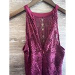 Guess Burgundy Lace Mini Dress Size Small High Neck Halter Party Club Cocktail Photo 6