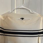 Talbots  Sweater Black White Striped Long Sleeve Cotton
Sweater Sz M Photo 5