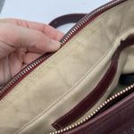 M. London Burgundy Maroon Leather Shoulder Bag Silver Hardware Y2k Red Photo 10