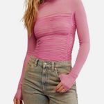 Free People NWT | Under It All Bodysuit in Fuji Flower Pink | XS Photo 0