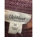 UpWest Ribbed Cowl Neck Sweater Dress Sustainable Medium Womens NWT Purple Photo 3