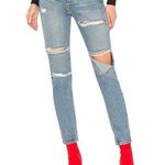 GRLFRND  High Rise Straight Leg Distressed Karolina Ripped Jeans 26 Photo 0