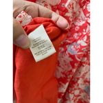 Free People Size 4 Floral Dress Twirl Lined RED White Boho Zip Side Rosettes Photo 7