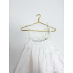 NA-KD NWT Thin Strap Volume Singlet Top Size Large White Bubble Asymmetric Chic Photo 4