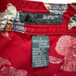 Vintage 90s LizWear Womens 2P Petite Red Floral Cotton Skort Skirt Shorts Size 2 Photo 6