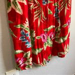 Notations Vintage  sleeveless collared button up dress size medium floral red Photo 7