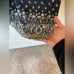 Garnet Hill Garnett Hill Ditsy Floral Drop Waist Shift Dress 12 Button Up Long Sleeve blue Photo 4