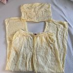 Edikted  Baby Yellow Eyelet Corset Set Photo 0