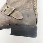 Frye Vicky Artisan Back Zip Leather Ankle Buckle Boots: Charcoal Taupe Grey Photo 11