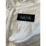 fab'rik  Dress White Eyelet‎ Lace Bell Sleeves Tiered Feminine V Neck M Wedding Photo 4