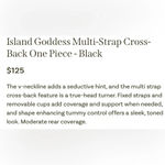 La Blanca  Island Goddess One piece swimsuit triple straps black NEW size 18W Photo 2