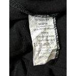 Tempo Paris NWT  L Silk Tiered Stretch Dress Black Long Sleeve Black Frayed Knit Photo 6