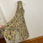 VINTAGE VTG ? JONI BLAIR Yellow Aztec Geo Geometric Tile Print Summer Midi Dress Size M Photo 7