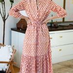 Emerson Fry India Collection Frances Dress Maxi Gigi Print Orange Size L Photo 0