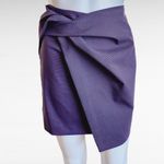 Aritzia  Babaton Jethro Blue Plaid Twisted Assymetric Mini Skirt Size 4 Photo 2