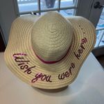 Trendy Vibes | ladies straw “Wish you were here” floppy sun hat. Photo 0